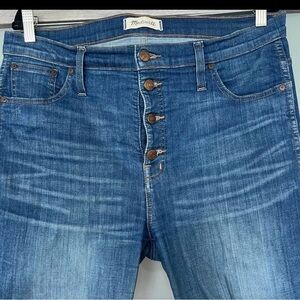 MADEWELL Button-fly High-Rise Skinny Jeans in Women's 32T